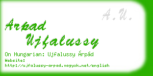 arpad ujfalussy business card