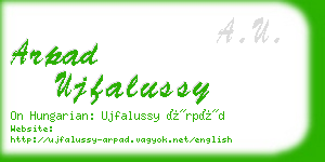 arpad ujfalussy business card